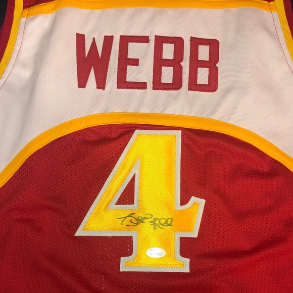 Shirts | Signed Spud Webb Atlanta Hawks Jersey | Poshmark